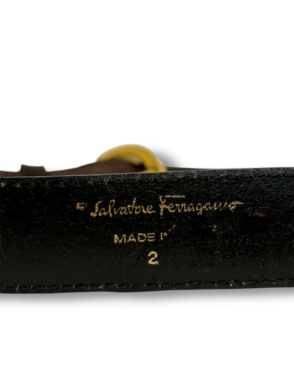 Ferragamo Leather Belt - Size 75 - Good Condition