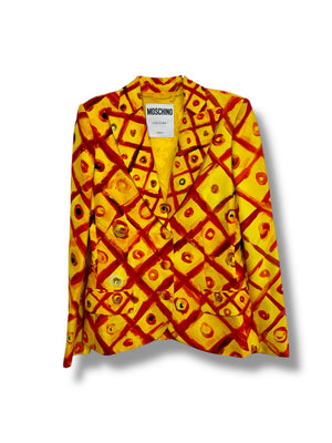 2020 Moschino Couture Printed Blazer - Size IT38 - Brand New With Tags