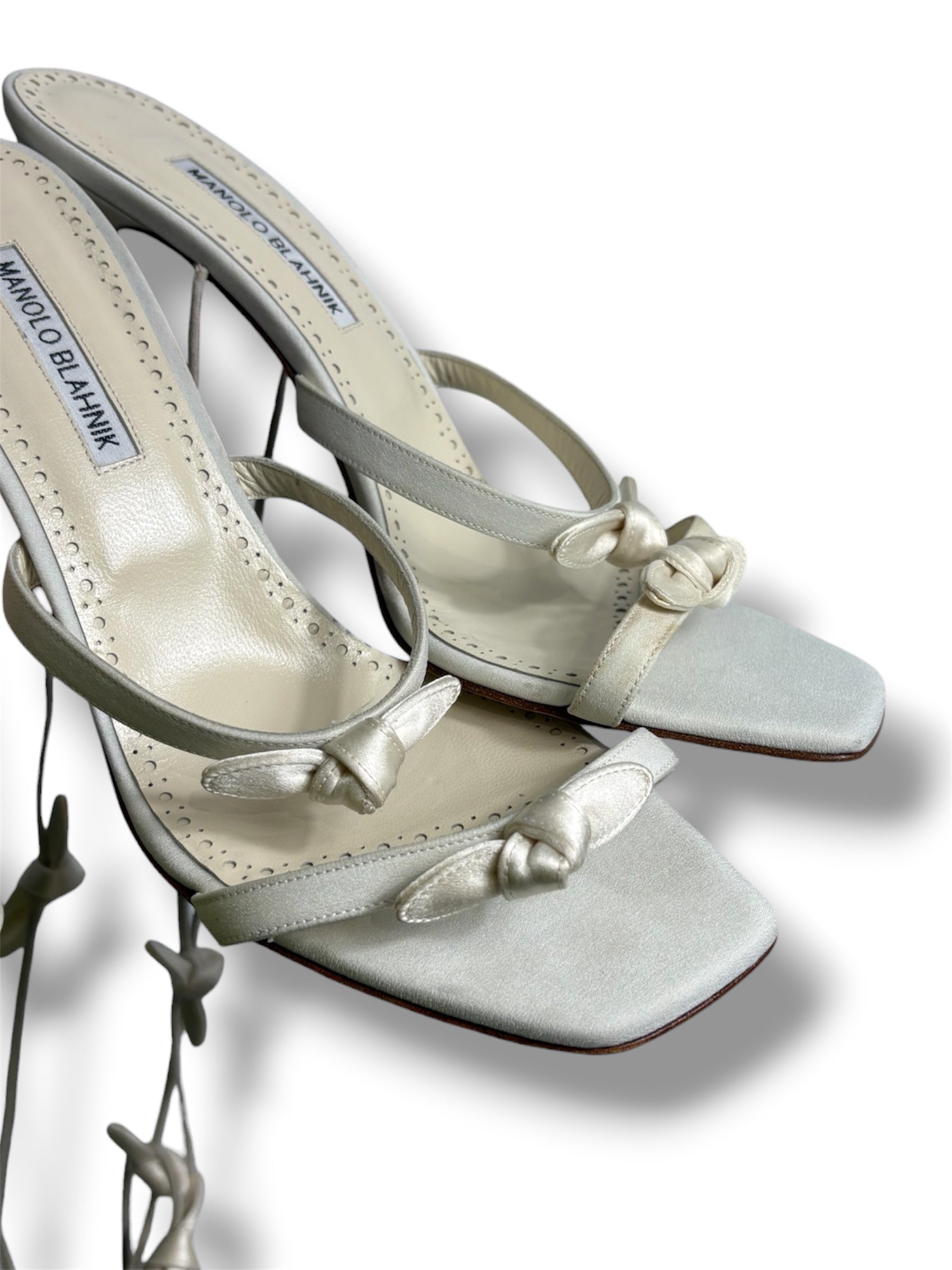 Manolo Blahnik 'Fiocco' Wrap Around Sandal - Size 41 - Very Good Condition