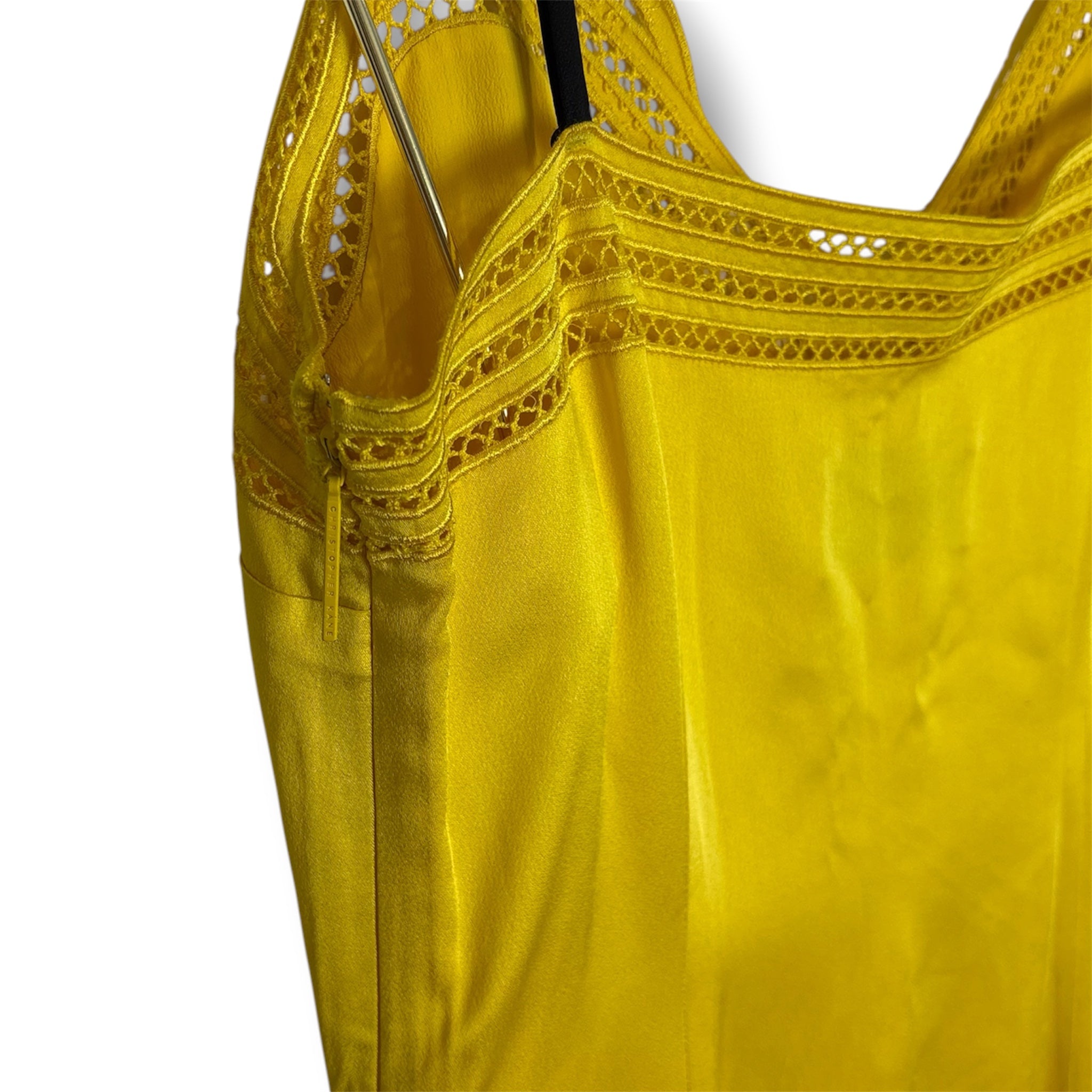 2016 Christopher Kane Yellow Slip Dress - Size 8 - Very Good Condition