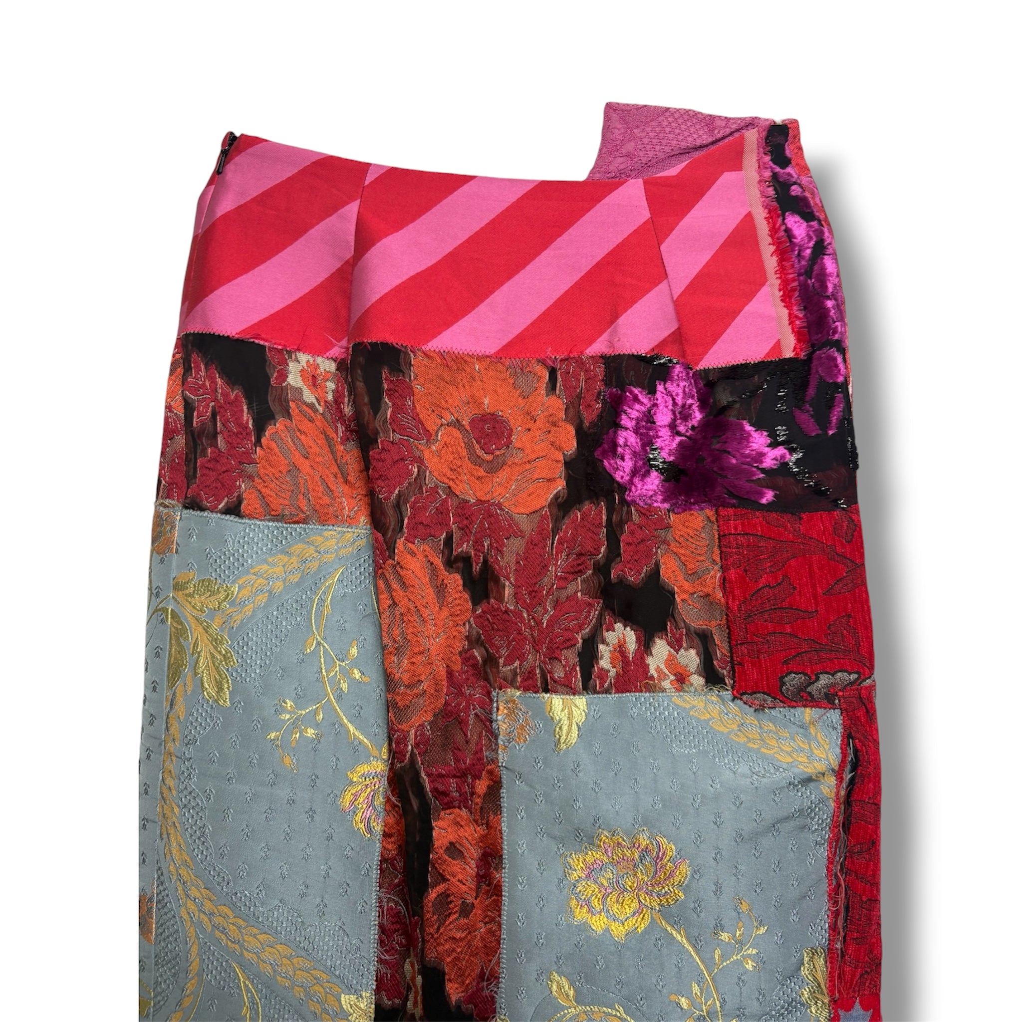 2021 Preen by Thornton Bregazzi Patchwork Skirt - Very Good Condition