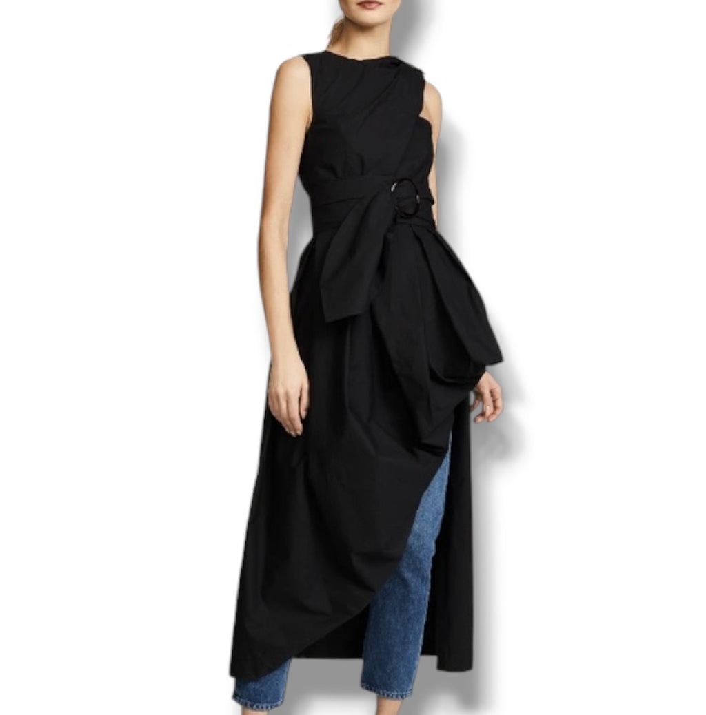 2017 Isa Arfen Asymmetric Draped Top - Size 8 - Brand New With Tags