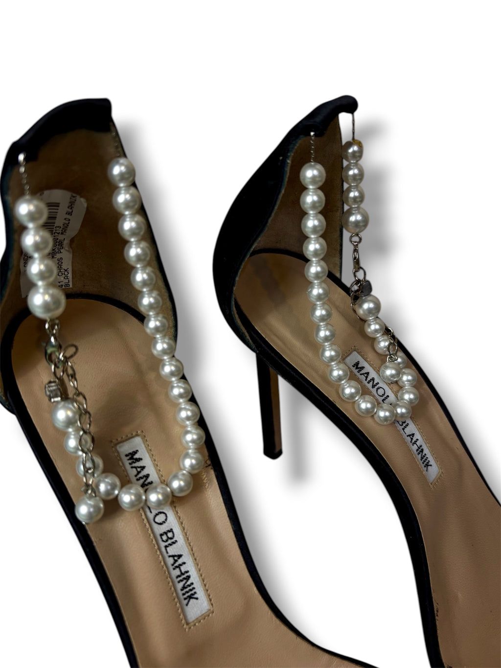 Manolo Blahnik Chaos Pearl Sandals - Size 41 - Very Good Condition