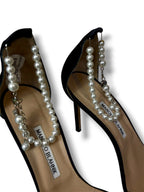 Manolo Blahnik Chaos Pearl Sandals - Size 41 - Very Good Condition