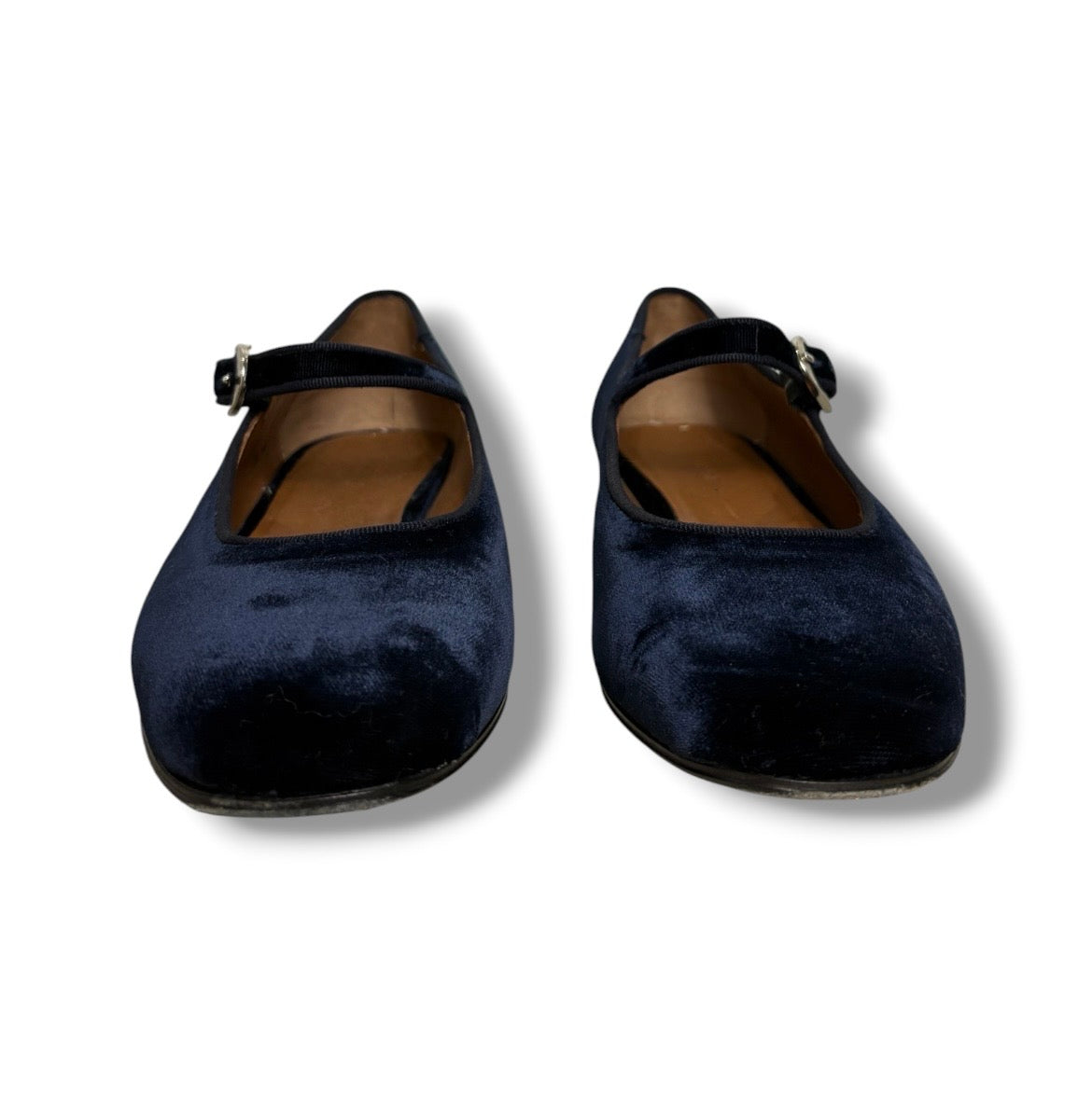 Le Monde Béryl Velvet Mary Jane Ballet Flat - Size 38 - Very Good Condition