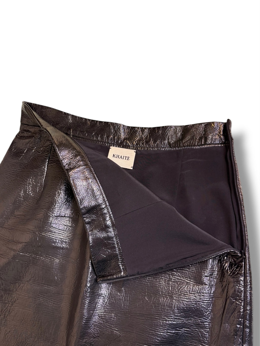 Khaite 'Mya' Patent Leather Skirt - Size 10