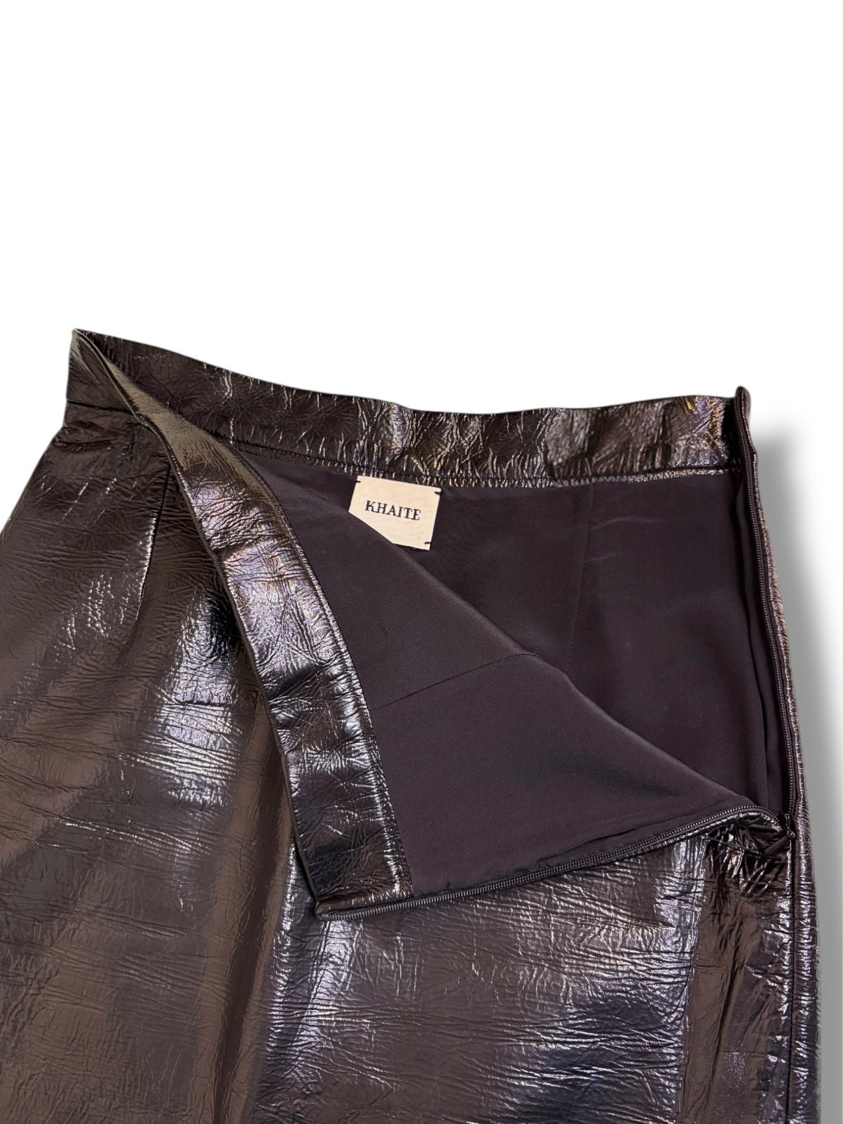 Khaite 'Mya' Patent Leather Skirt - Size 10