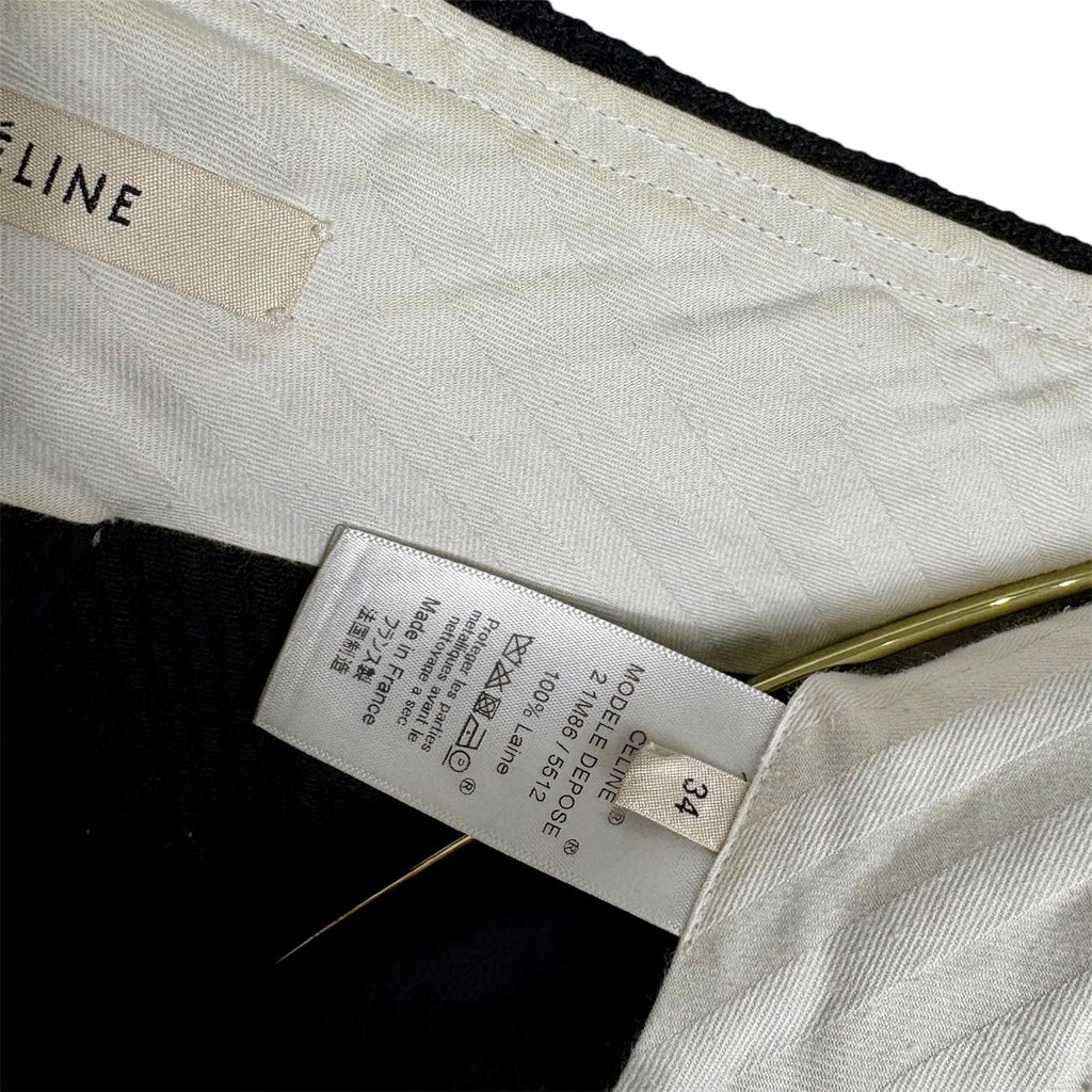 2015 Céline Textured Wide Trousers - Size 34 - Very Good Condition