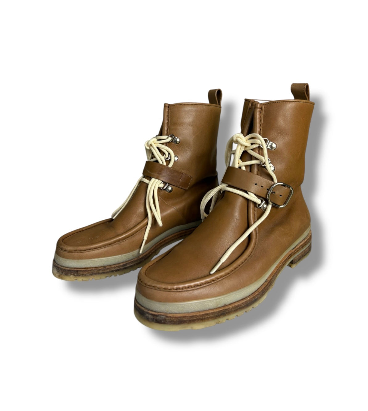 Hermès Shearling Lined Calfskin Boots - Size 41