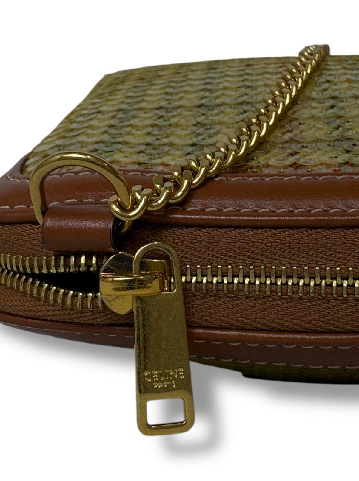Celine Sequin Pochette Chaîne Triomphe Crossbody - Excellent Condition