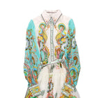 Alémais Pinball Printed Midi Dress - Size 8 - Very Good Condition