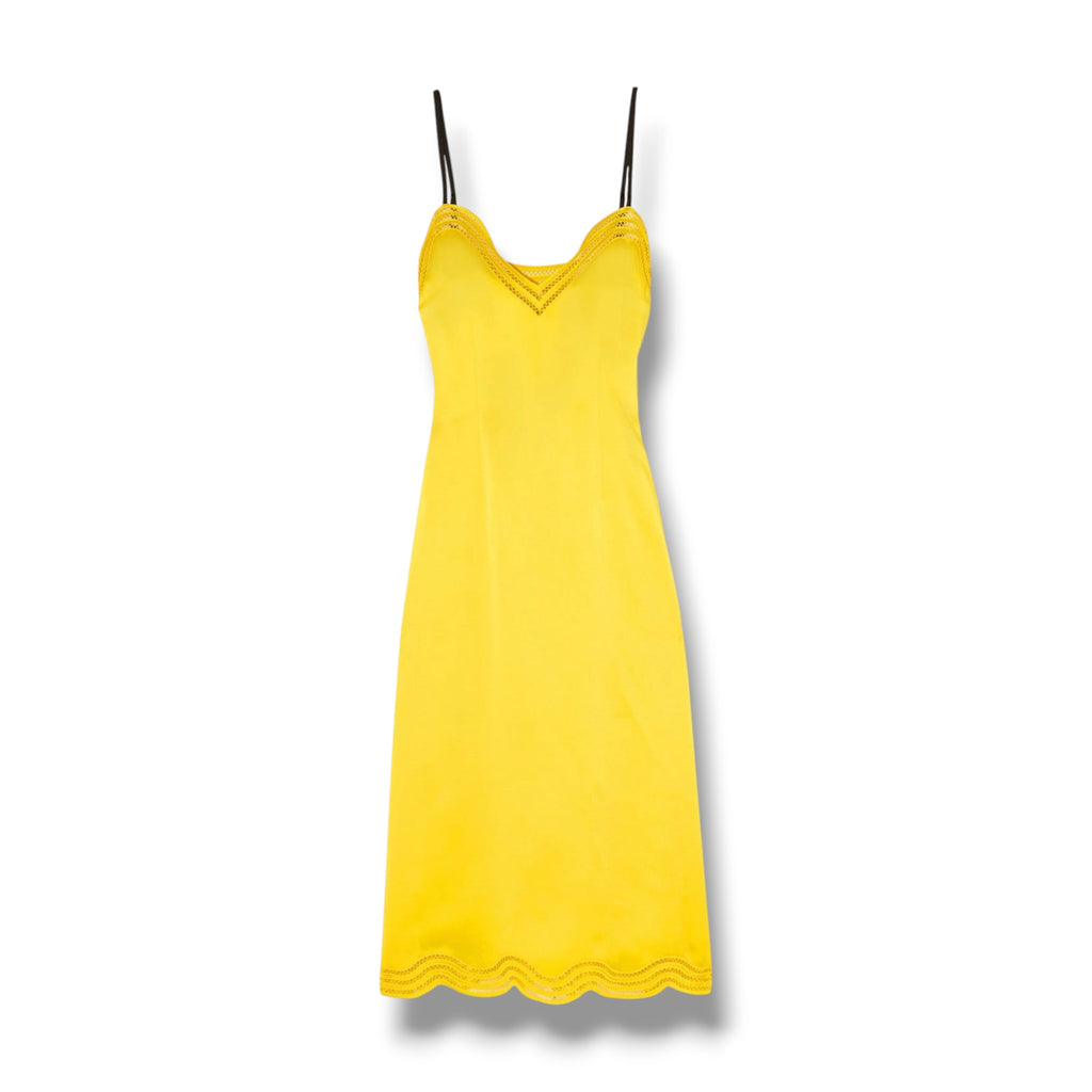 2016 Christopher Kane Yellow Slip Dress - Size 8 - Very Good Condition