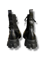 Prada Brushed Leather and Re-Nylon Monolith Boots - Size 7