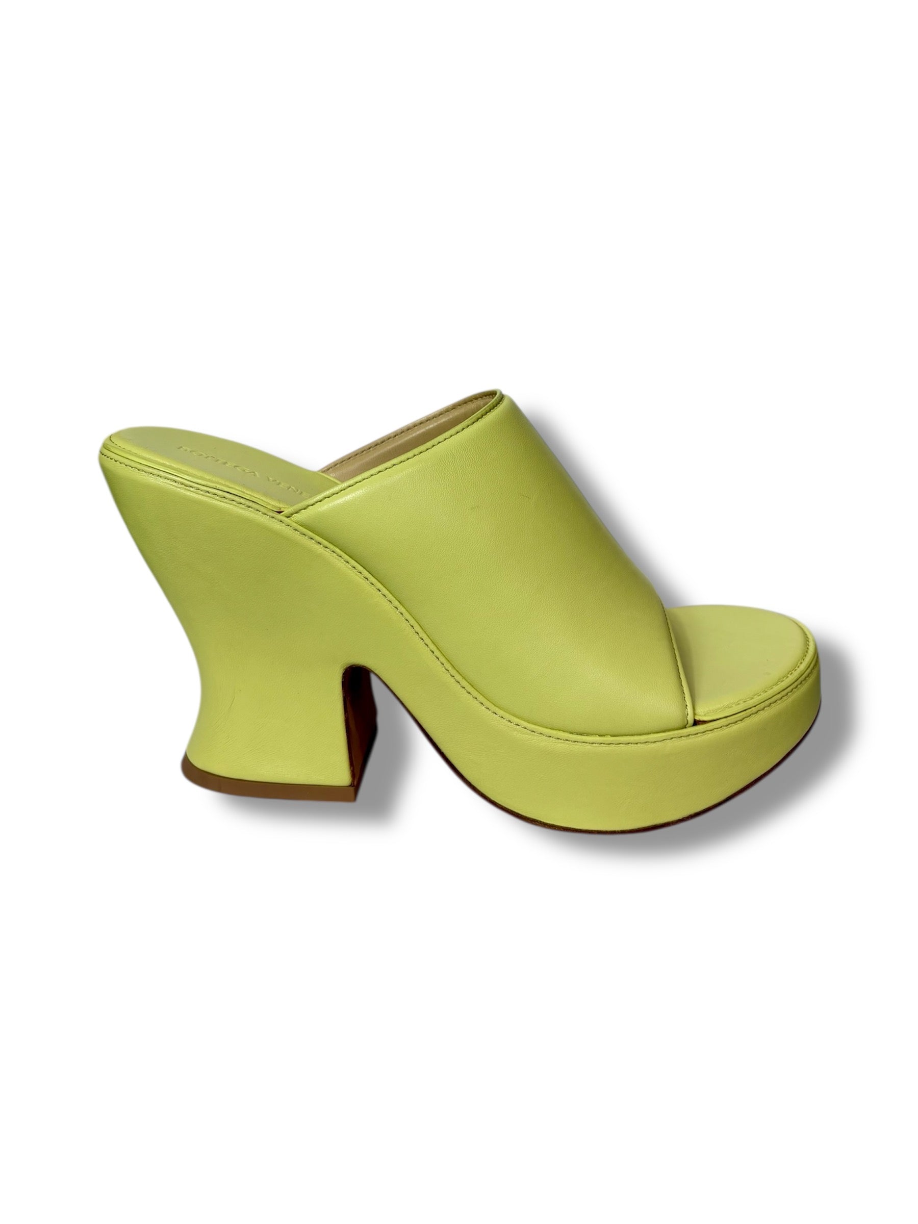 Bottega Veneta Leather Wedge Mule - Size 41 - Excellent Condition
