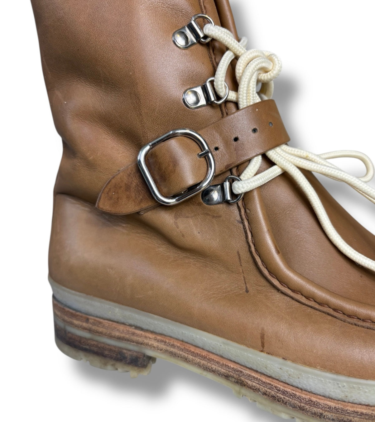 Hermès Shearling Lined Calfskin Boots - Size 41 - Very Good Condition