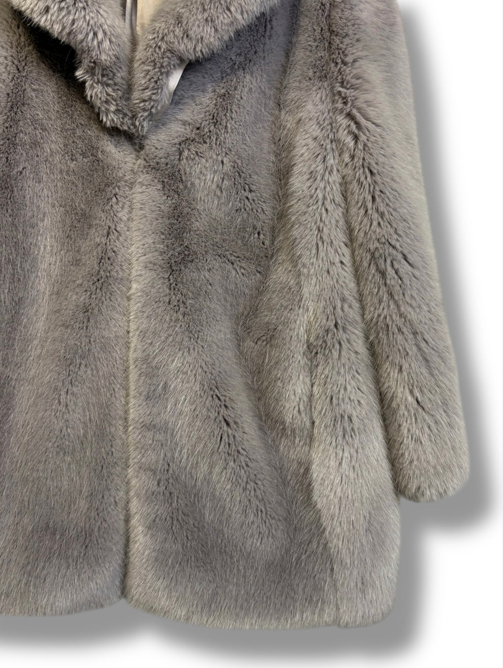 Whistles Faux Fur 'Kumiko' Coat - Size M - Excellent Condition