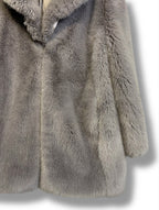 Whistles Faux Fur 'Kumiko' Coat - Size M - Excellent Condition