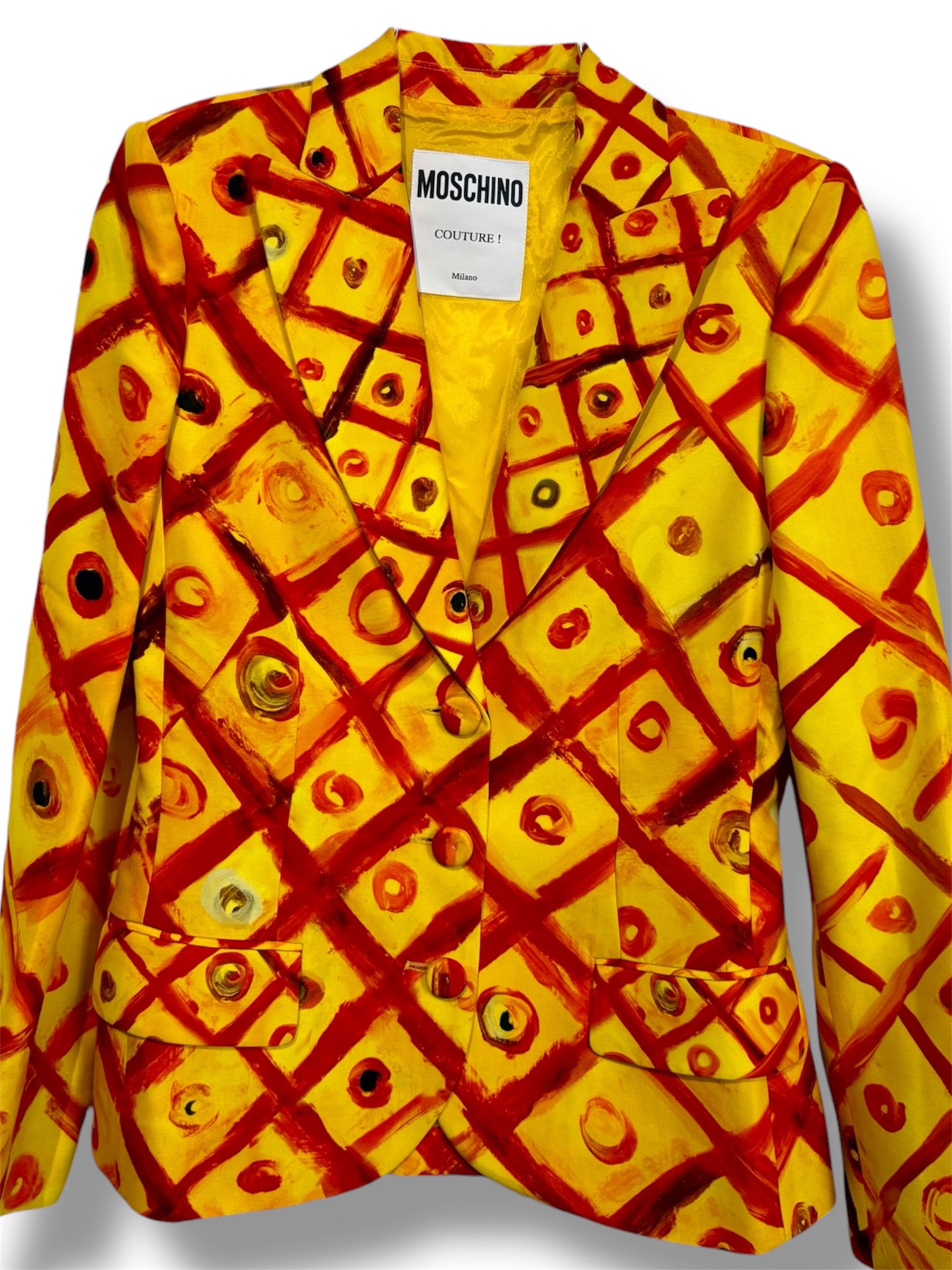 2020 Moschino Couture Printed Blazer - Size IT38