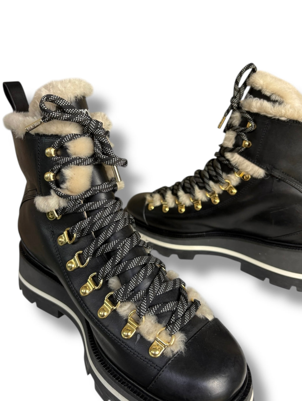 2023 Jimmy Choo Shearling Lined 'Chike' Hiking Boots - Size 41