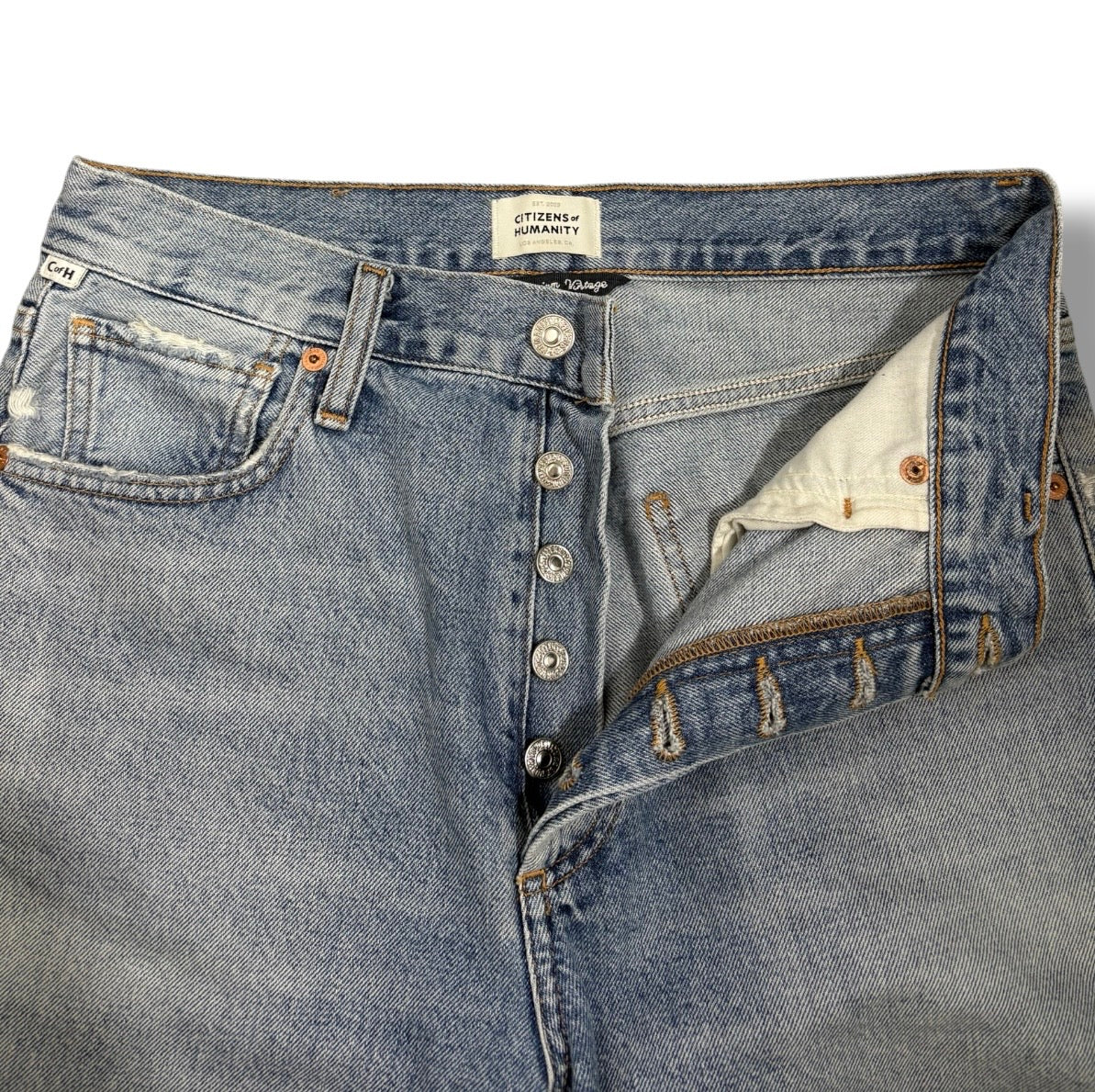 Citizens of Humanity 'Ambrosia' Distressed Bermuda Shorts - Size 24 - Never Worn