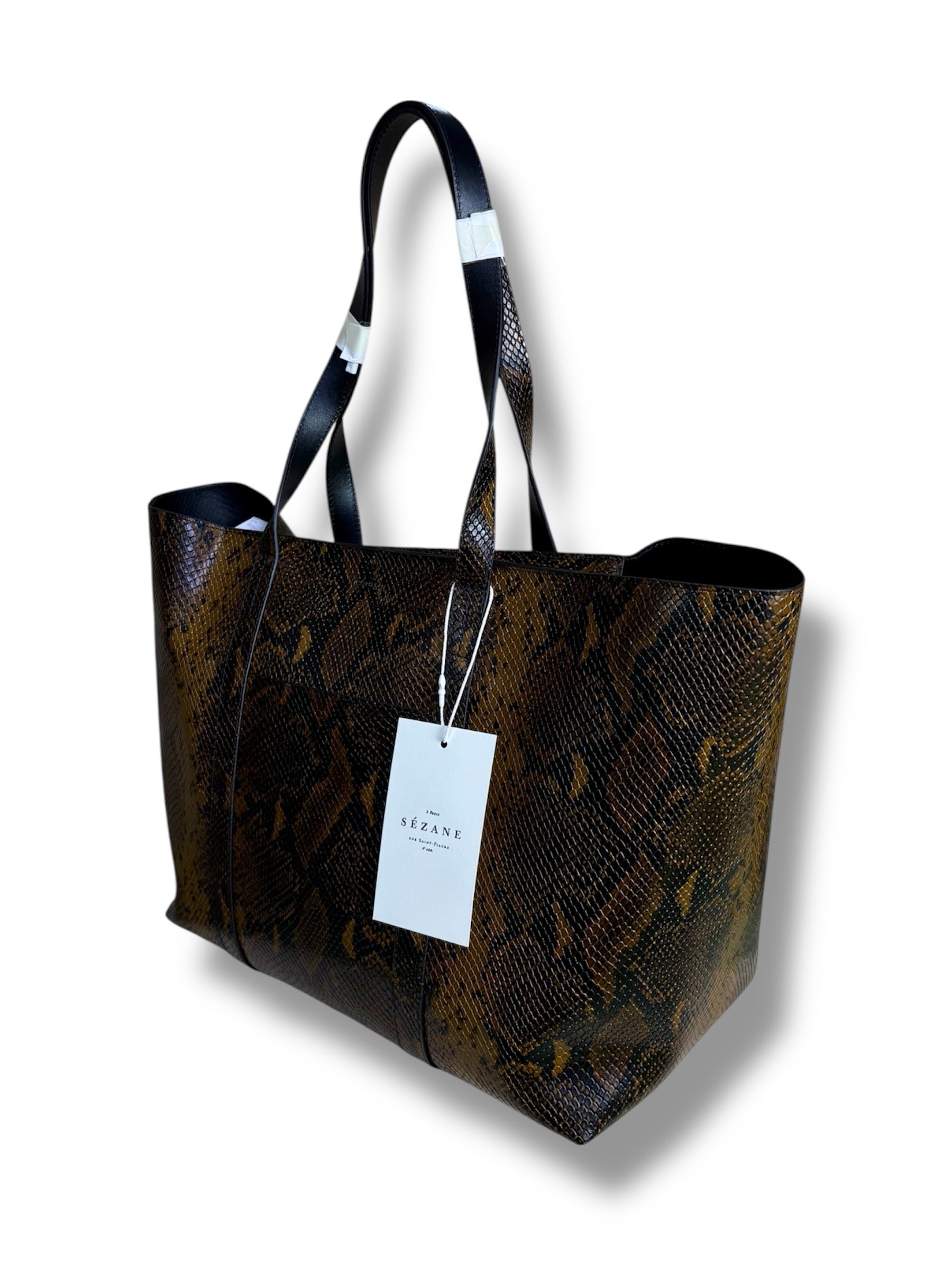 2026 Sézane 'Gabin' Faux Python Handbag - Brand New With Tags