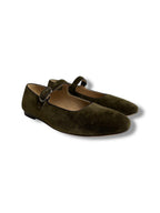 Le Monde Béryl Velvet Mary Jane Flat - Size 38 - Excellent Condition