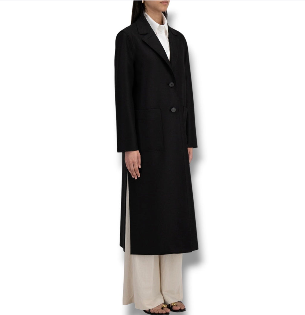 Harris Wharf Long Boxy Coat - Size 10 - Very Good Condition