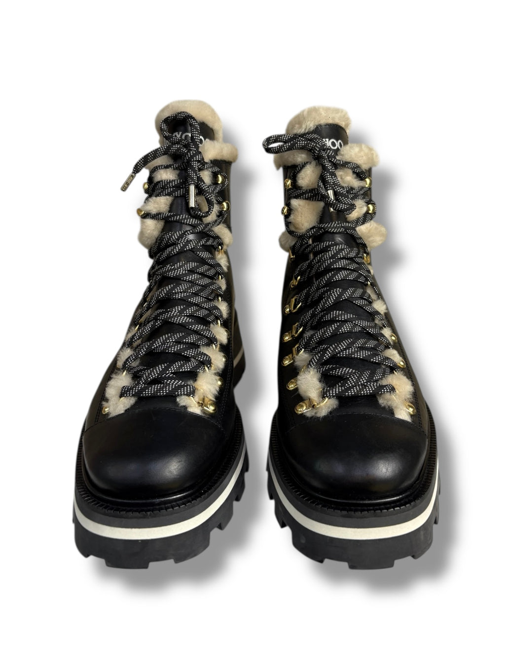 2023 Jimmy Choo Shearling Lined 'Chike' Hiking Boots - Size 41