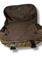 Vintage Fendi Zucca Canvas and Leather Travel Bag - Excellent Condition