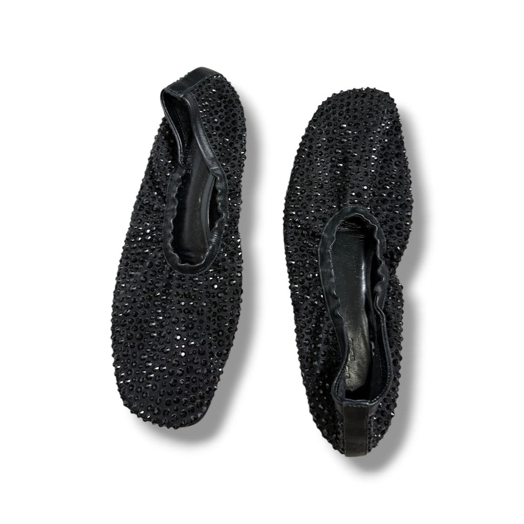 Le Monde Béryl Crystal 'Mica' Flats - Size 38 - Very Good Condition