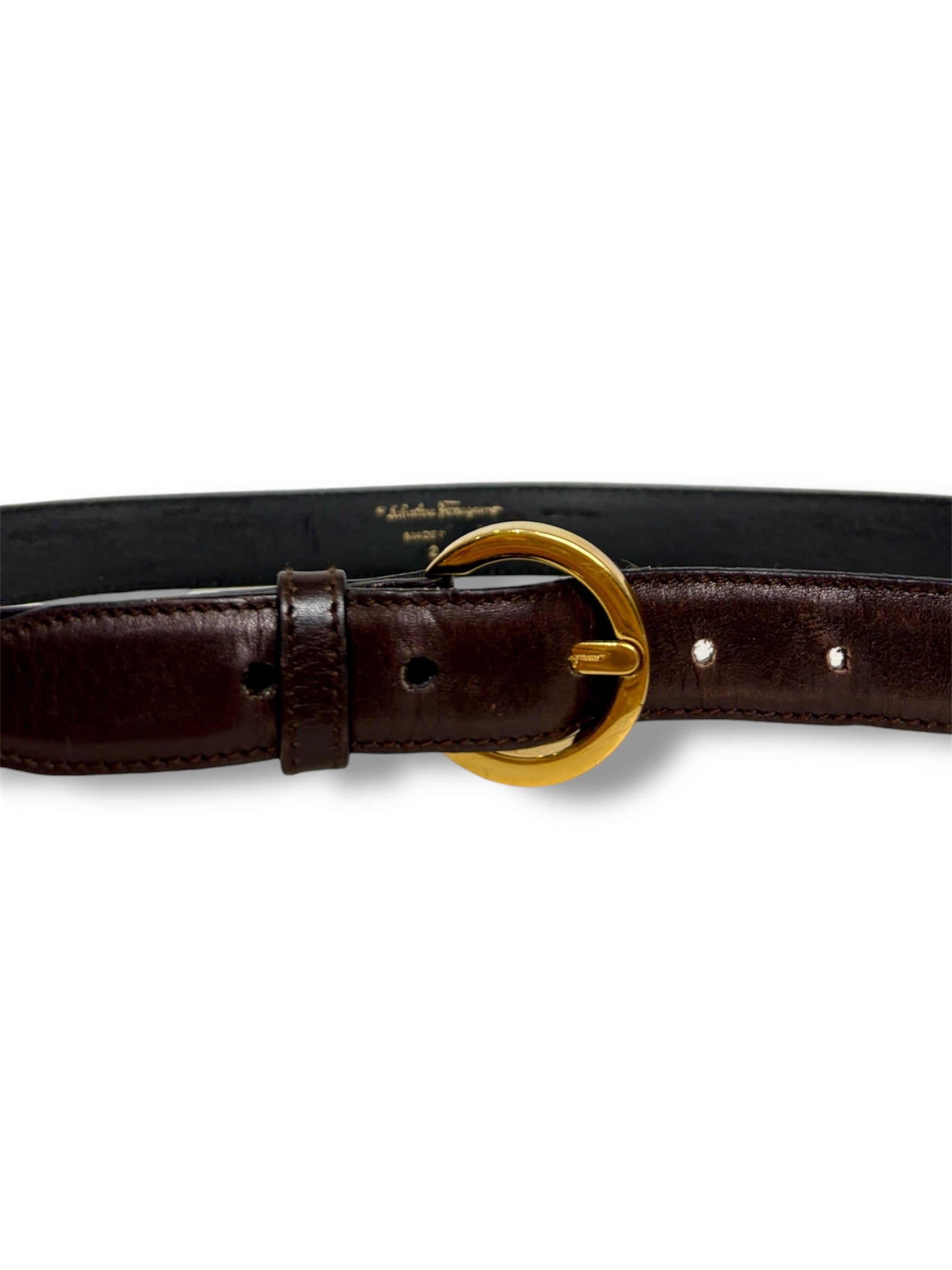 Ferragamo Leather Belt - Size 75 - Good Condition
