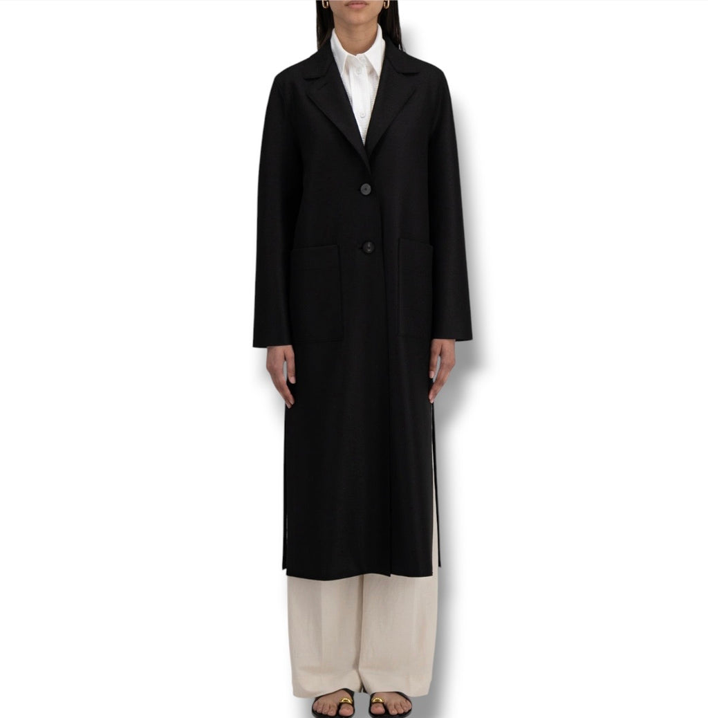Harris Wharf Long Boxy Coat - Size 10 - Very Good Condition