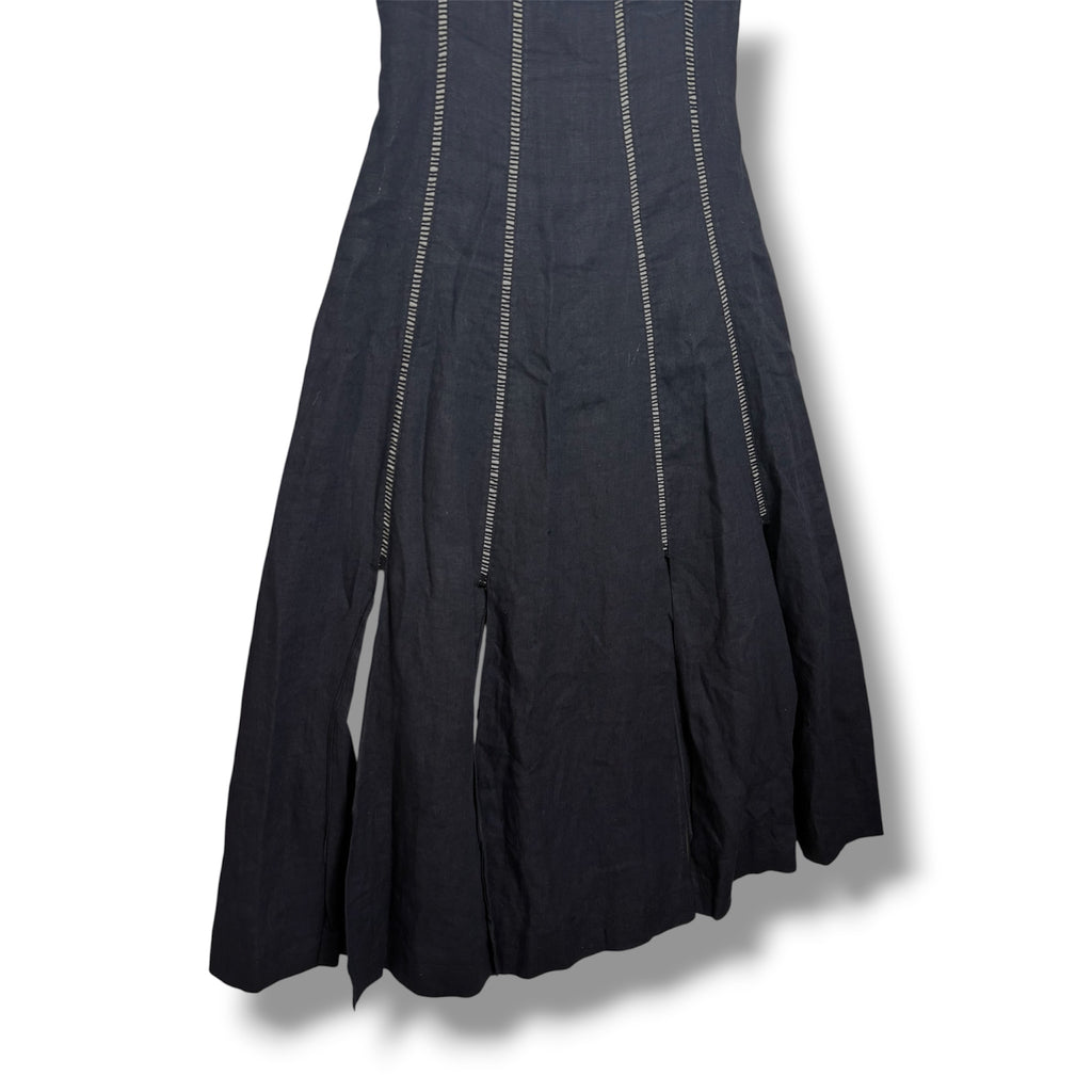 Alexa Chung Linen Midi Dress - Size 10 - Excellent Condition