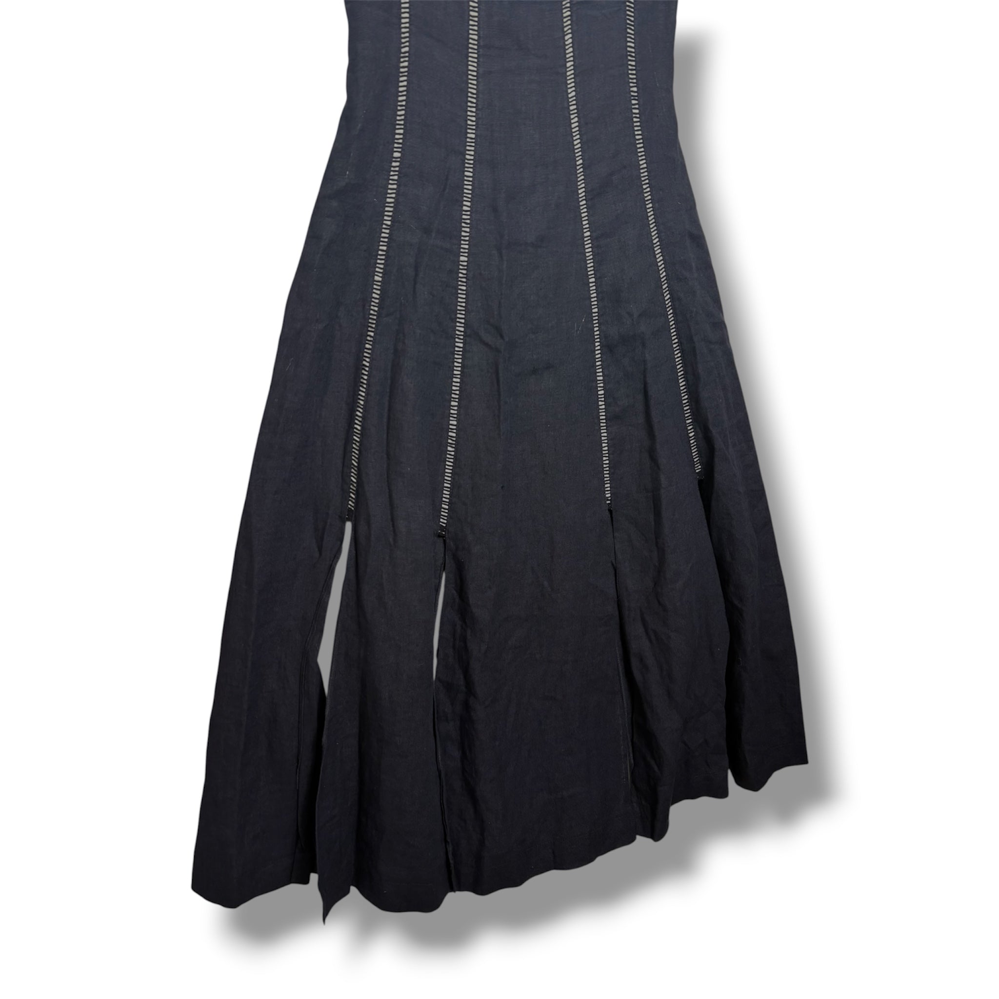 Alexa Chung Linen Midi Dress - Size 10 - Excellent Condition