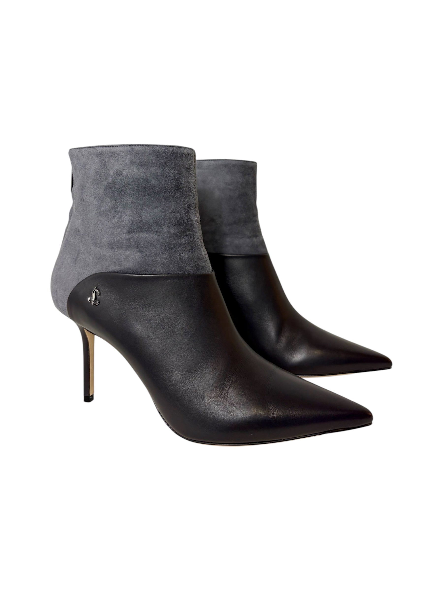Jimmy Choo Suede and Leather Ankle Boot - Size 39