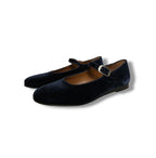 Le Monde Béryl Velvet Mary Jane Ballet Flat - Size 38 - Very Good Condition