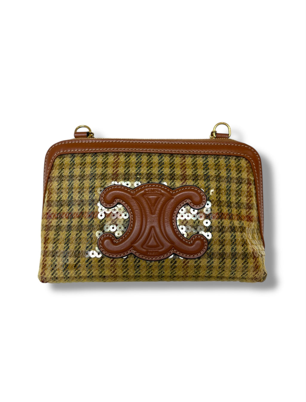 Celine Sequin Pochette Chaîne Triomphe Crossbody - Excellent Condition