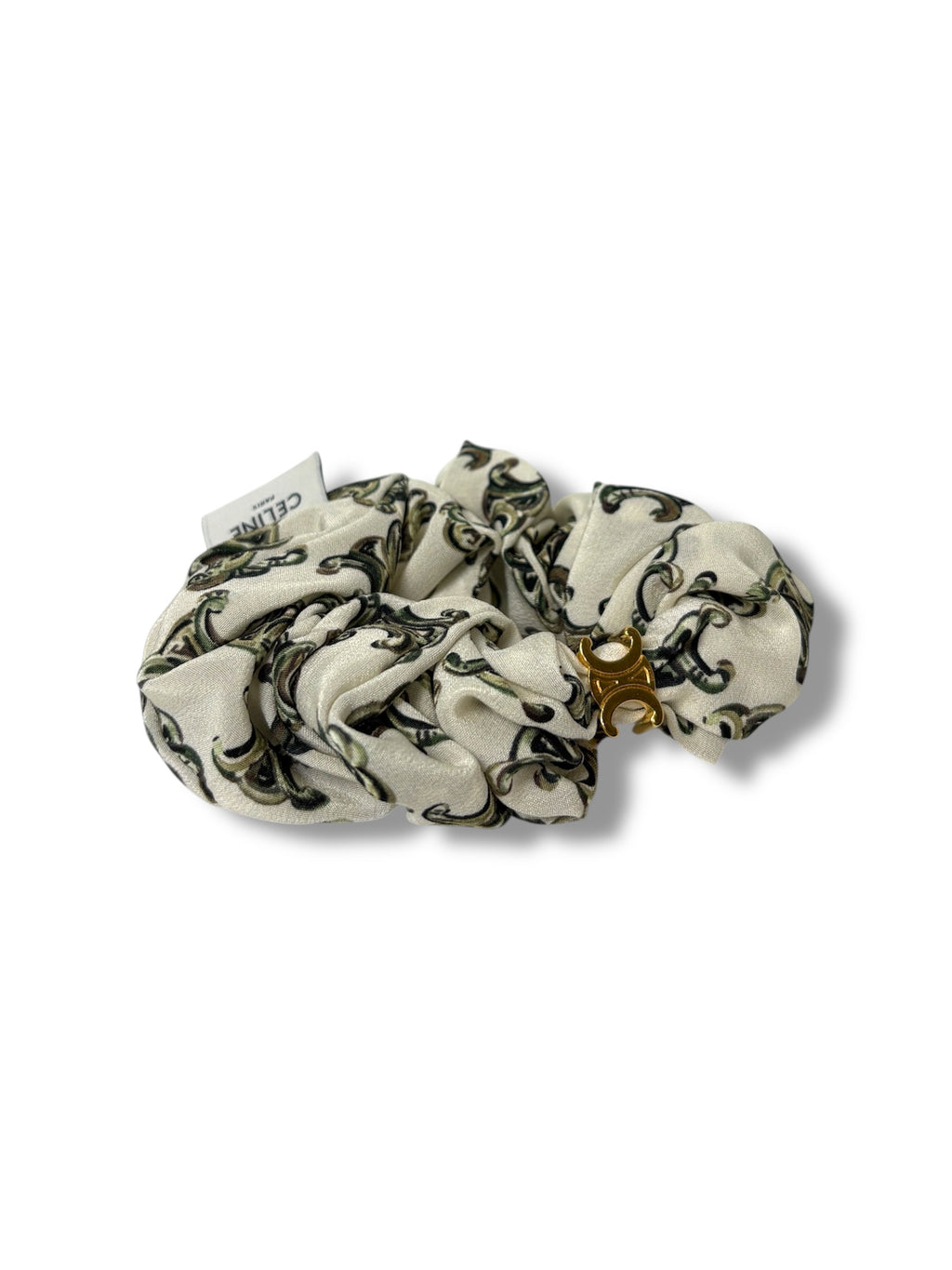 Celine Silk Triomphe Scrunchie