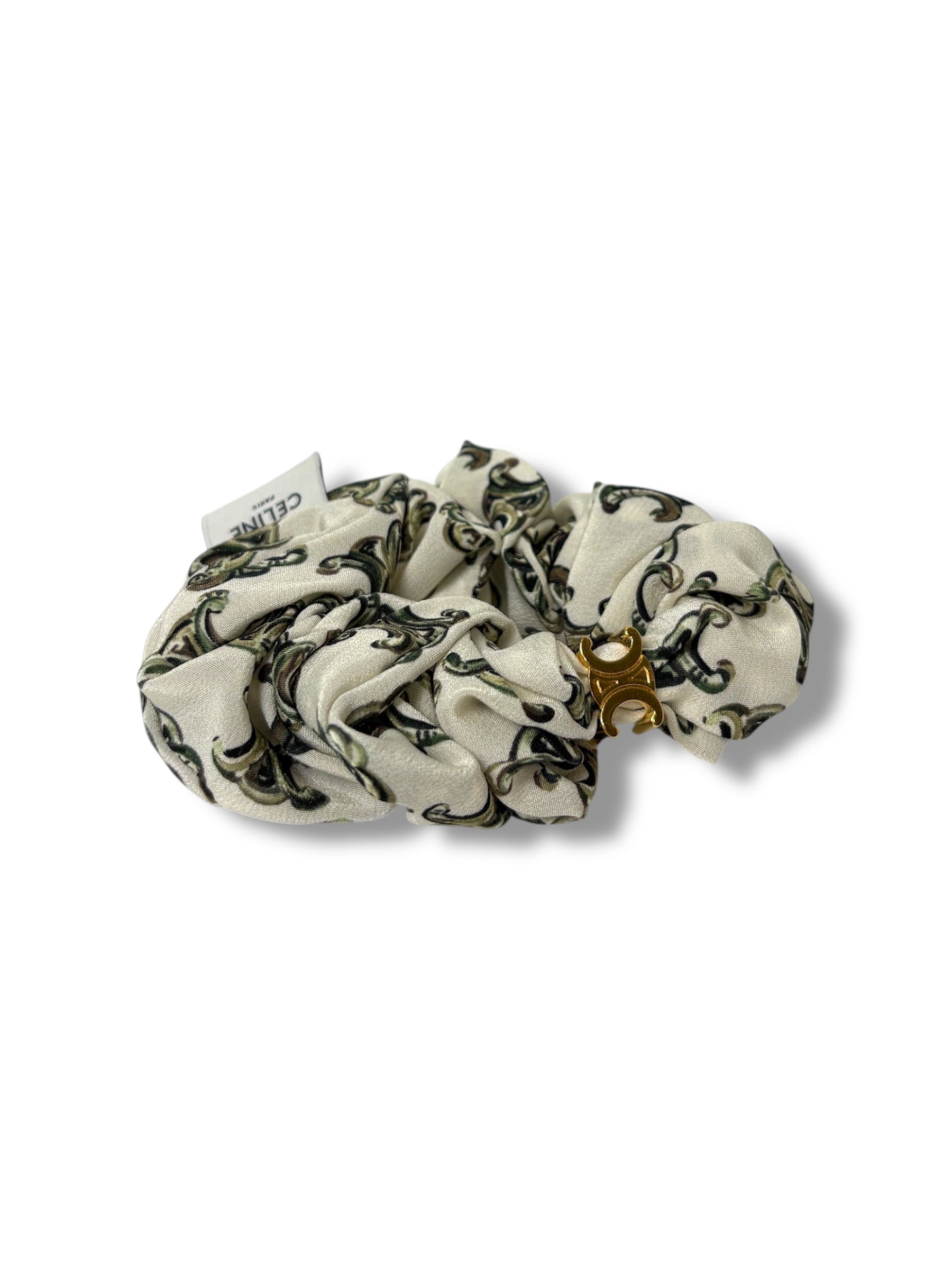 Celine Silk Triomphe Scrunchie