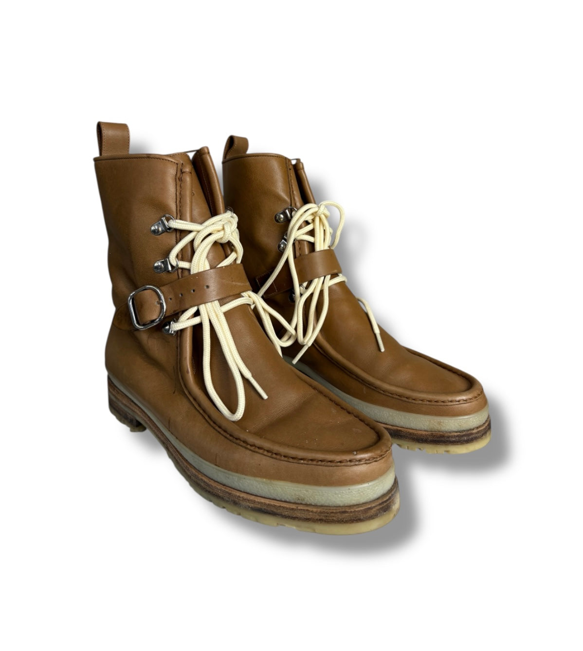 Hermès Shearling Lined Calfskin Boots - Size 41