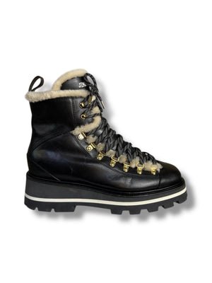 2023 Jimmy Choo Shearling Lined 'Chike' Hiking Boots - Size 41 - Excellent Condition