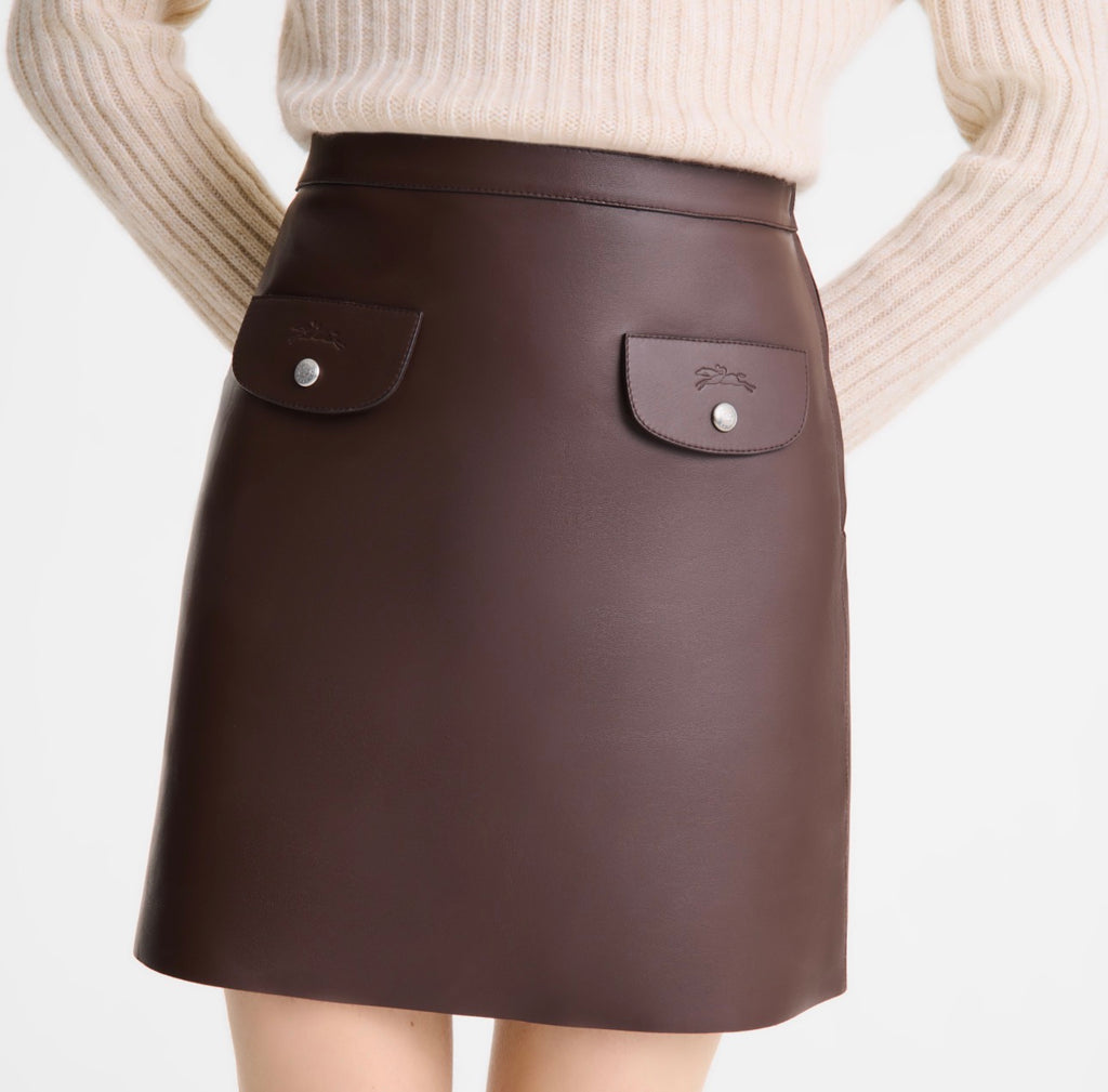 2026 Longchamp Leather Mini Skirt - Size 36 - Never Worn