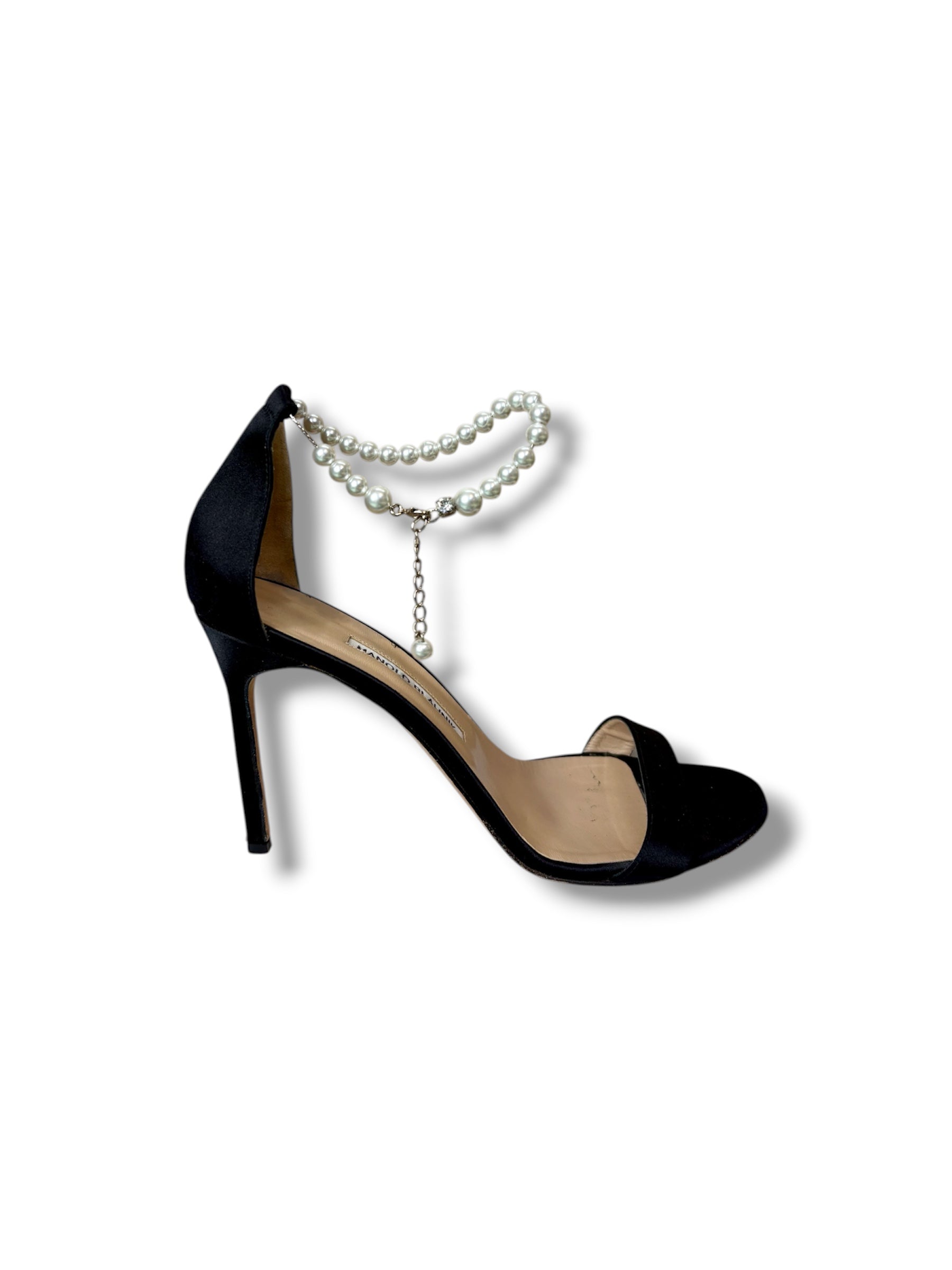 Manolo Blahnik Chaos Pearl Sandals - Size 41 - Very Good Condition