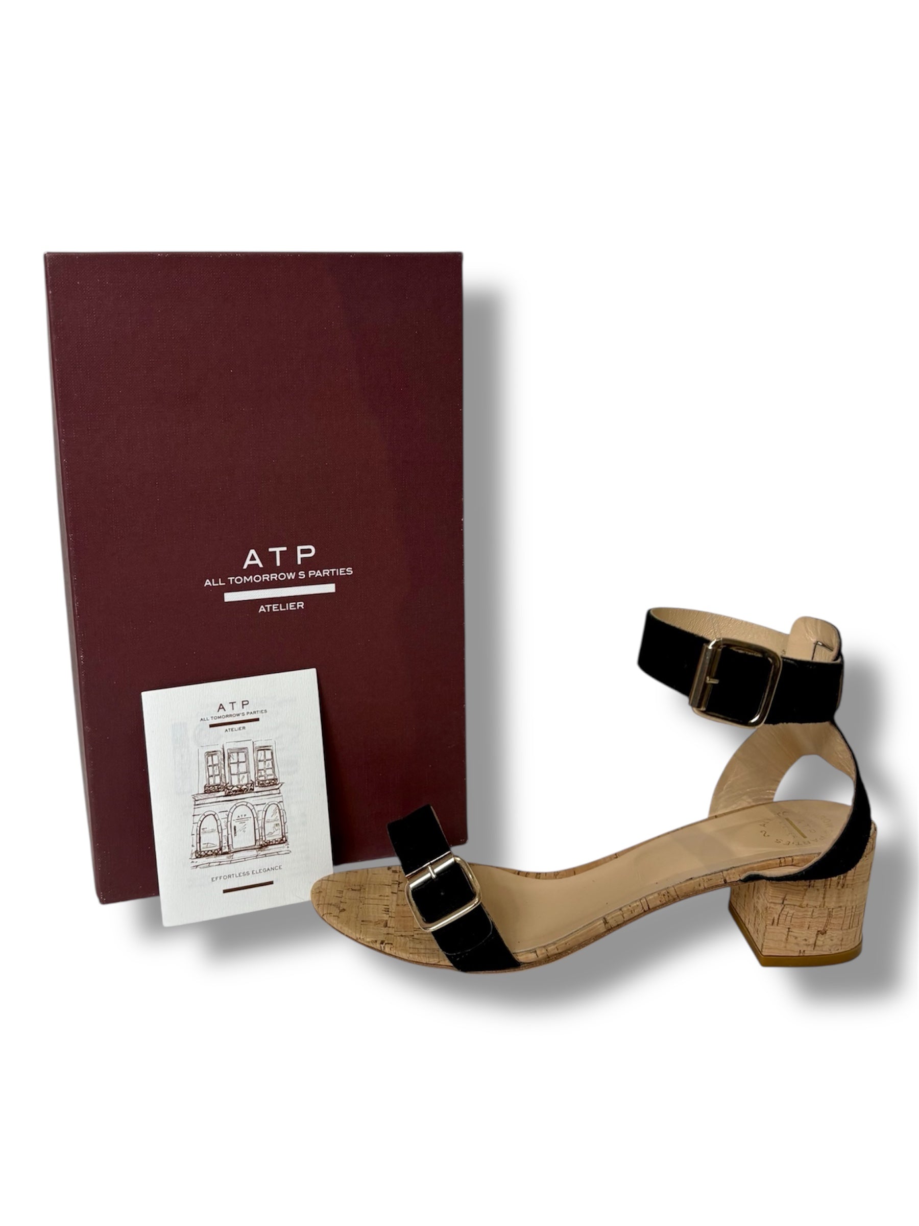 ATP Atelier 'Carmen' Cork & Suede Sandal - Size 39 - Excellent Condition