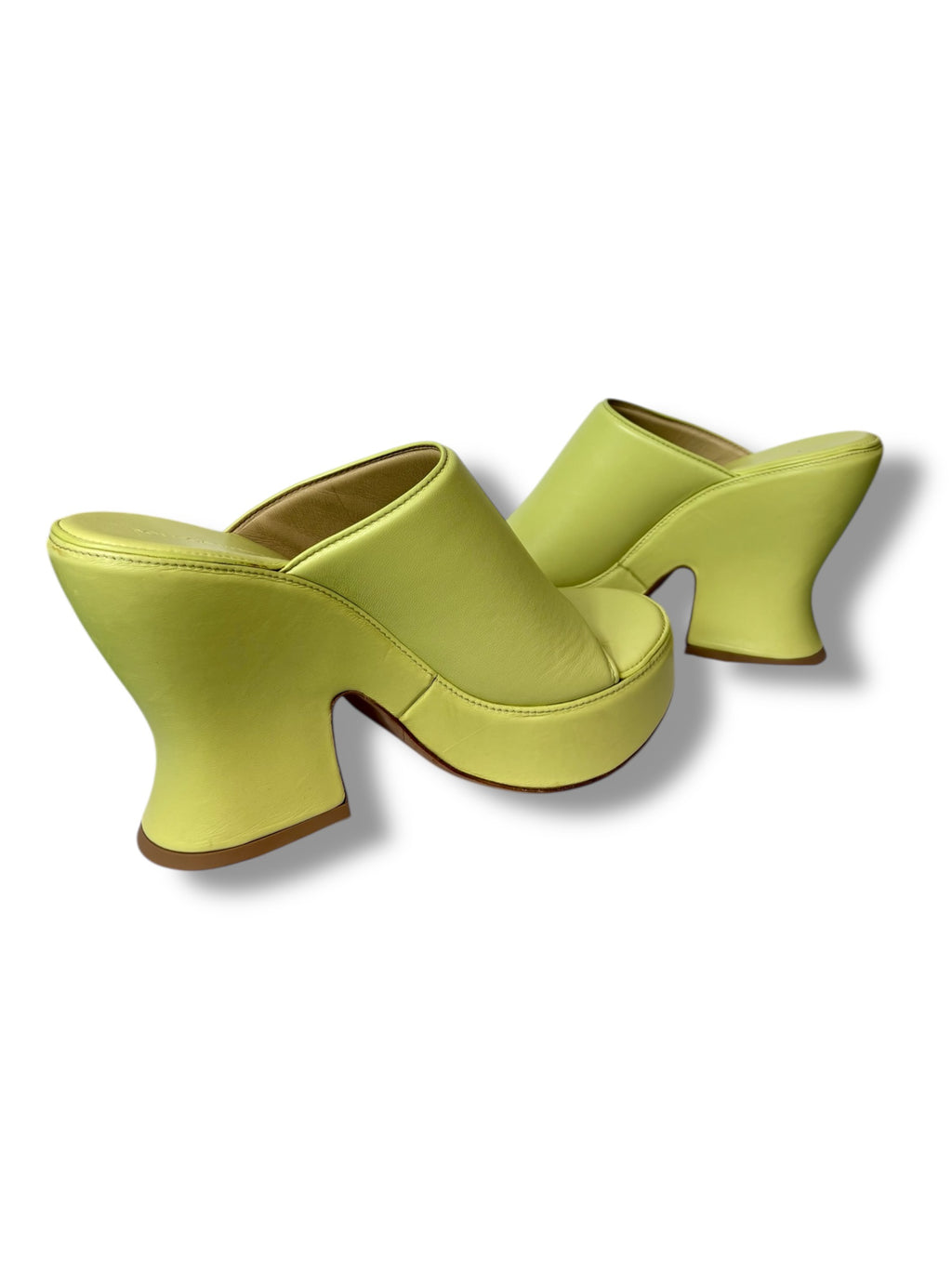 Bottega Veneta Leather Wedge Mule - Size 41 - Excellent Condition