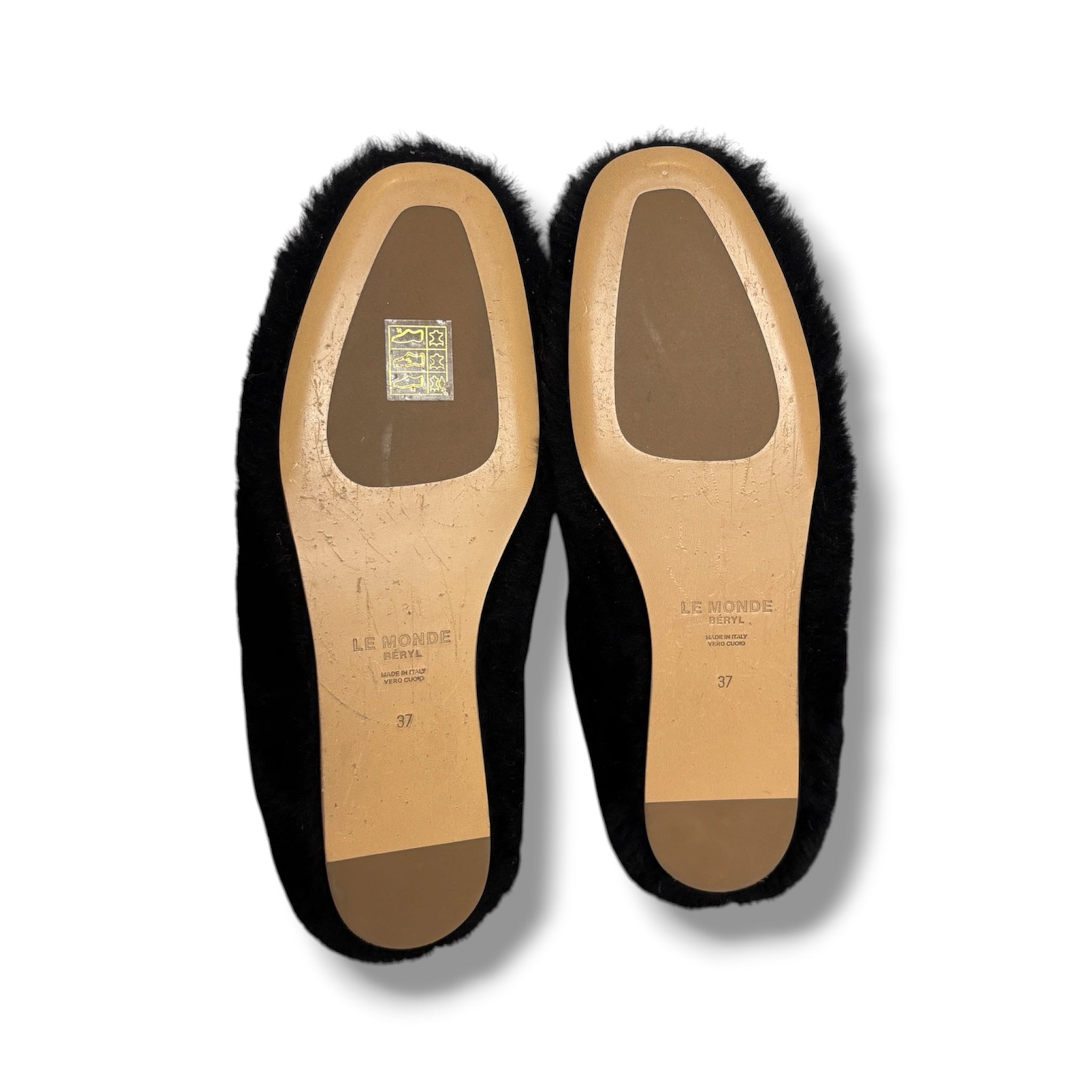Le Monde Béryl Shearling Luna Slipper - Size 37 - Excellent Condition