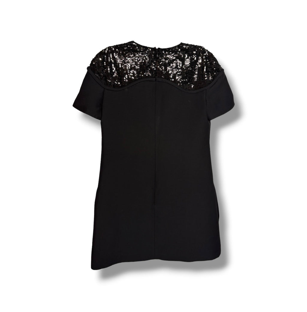Valentino Crepe and Sequin Mini Dress - Size 38 - Excellent Condition