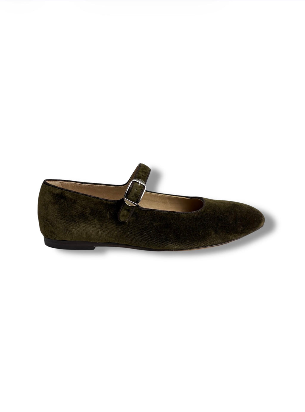 Le Monde Béryl Velvet Mary Jane Flat - Size 38 - Excellent Condition