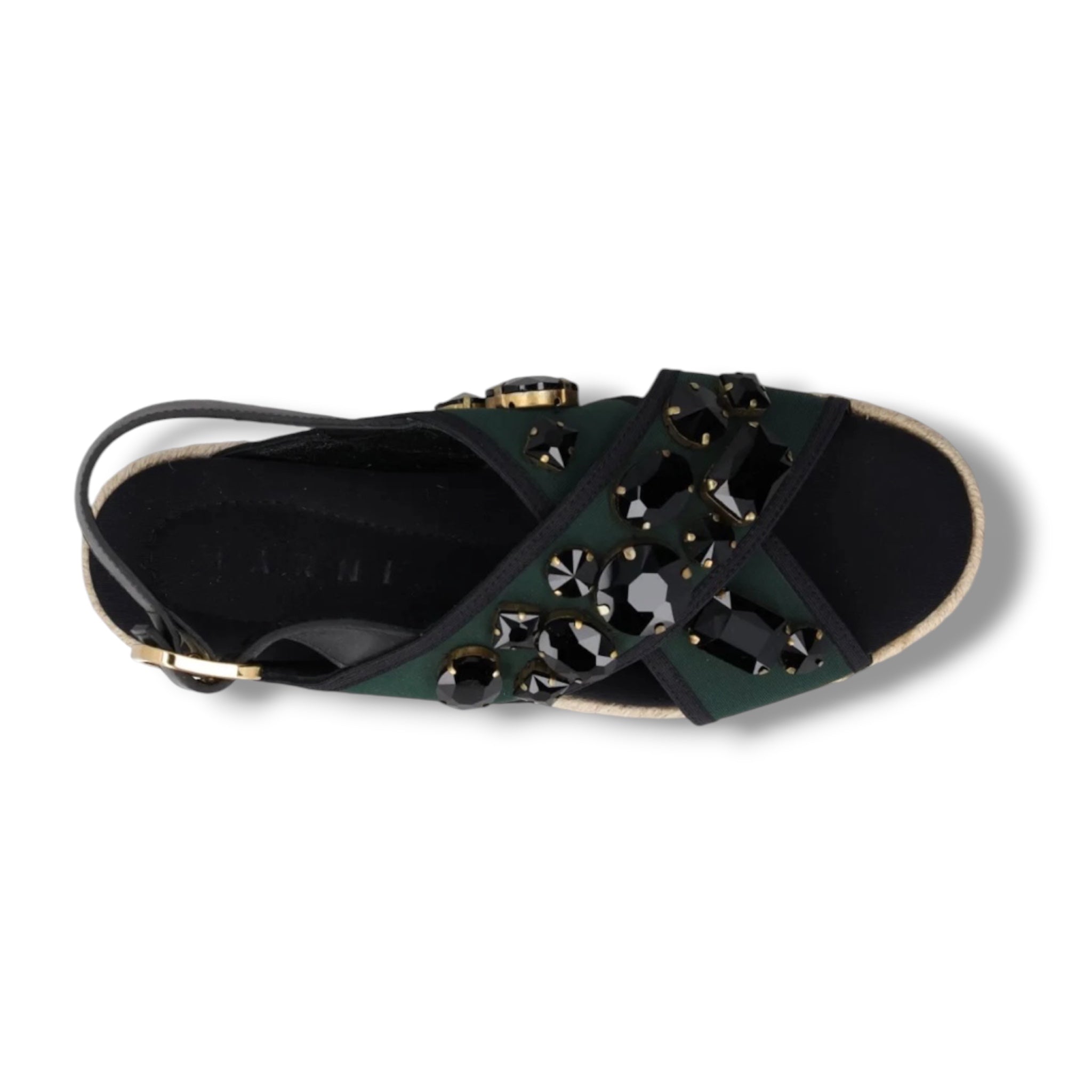 2018 Marni Embellished Espadrille Platform Sandals- Size 5 - Very Good Condition
