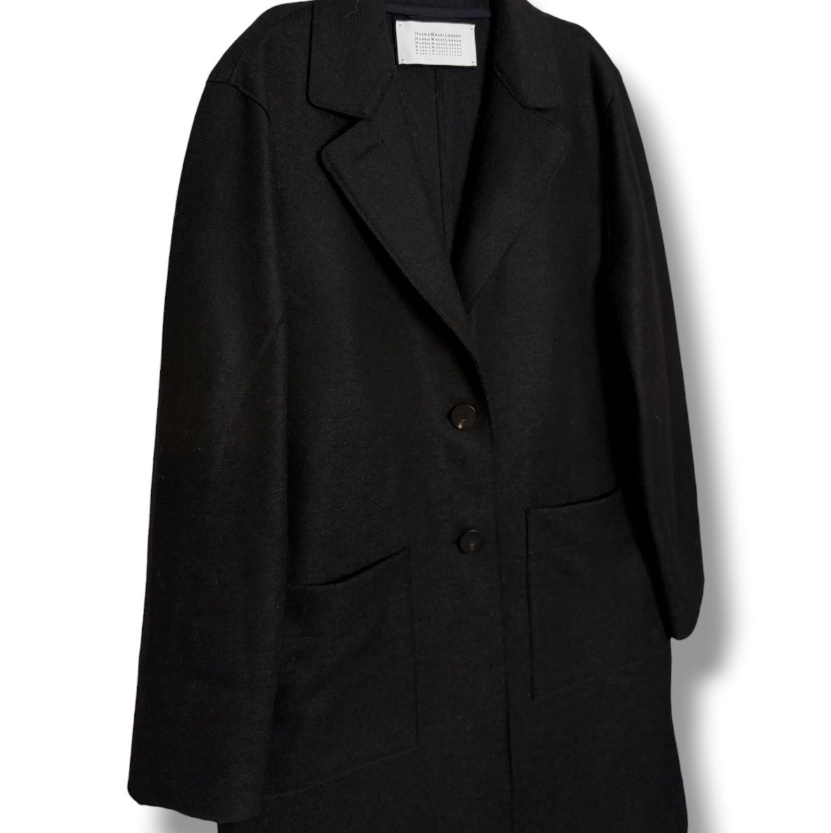 Harris Wharf Long Boxy Coat - Size 10 - Very Good Condition